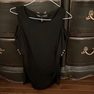 White House black market cold shoulder short sleeved top